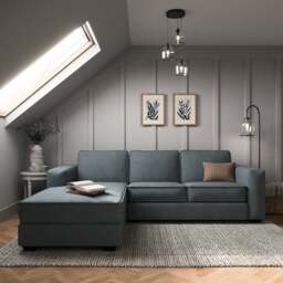 Claude Tonal Chenille Corner Chaise Sofa - thumbnail 1