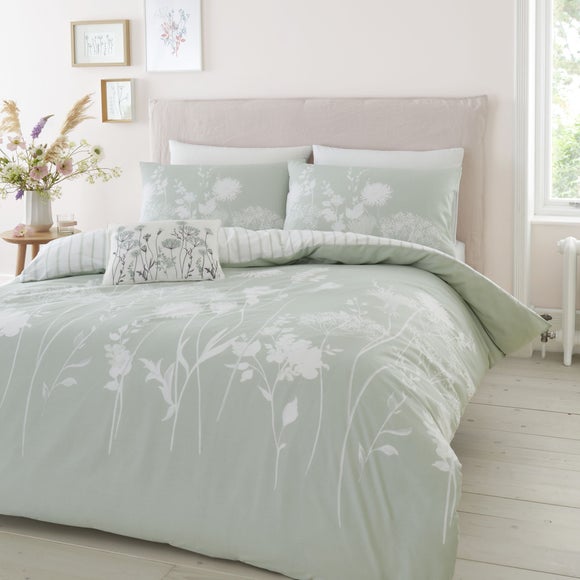 Catherine Lansfield Meadow Sweet Floral Reversible Duvet Cover and Pillowcase Set - image 1