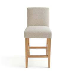 Oakley Counter Height Bar Stool, Natural Boucle - thumbnail 4
