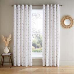 Zarah Motif 100% Cotton Eyelet Blackout Curtains - thumbnail 2