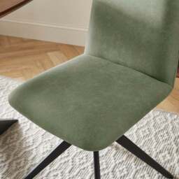 Loki Set of 2 Dining Chairs, Faux Leather - thumbnail 4