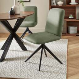 Loki Set of 2 Dining Chairs, Faux Leather - thumbnail 1