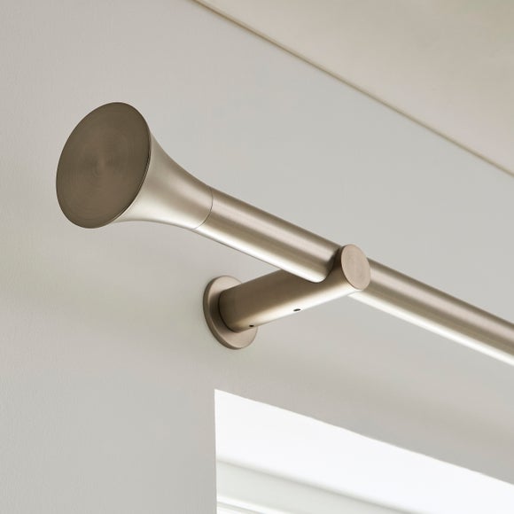 Flush Trumpet Fixed Metal Curtain Pole - image 1