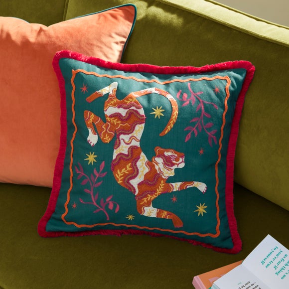 Furn. Les Animaux Tigeress Tufted Square Cushion - image 1