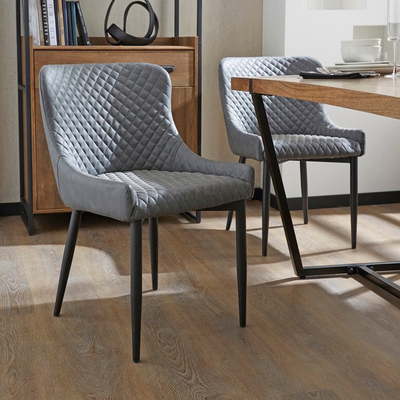 Set of 2 Montreal Dining Chairs, Faux Leather - image 1
