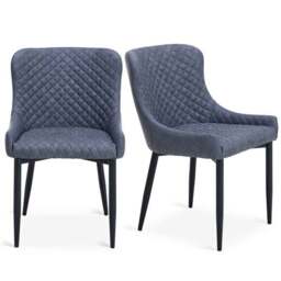 Set of 2 Montreal Dining Chairs, Faux Leather - thumbnail 2