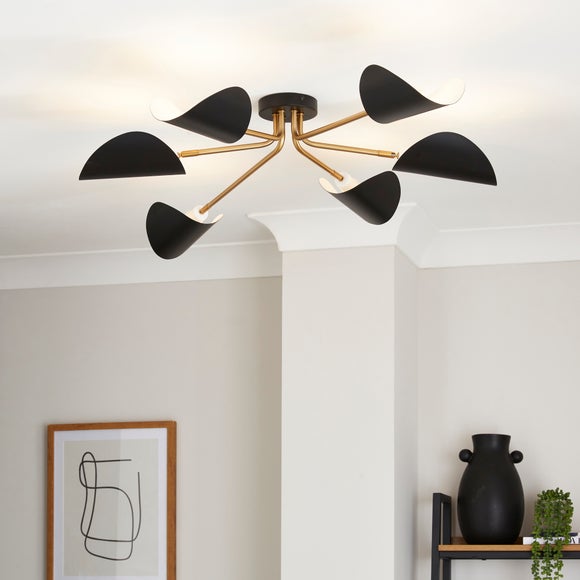 Elements Lyon 6 Light Semi Flush Ceiling Light - image 1