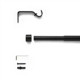 Stud Extendable Metal Curtain Pole - thumbnail 2
