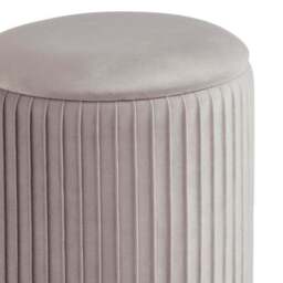 Esme Pleated Velvet Storage Footstool - thumbnail 3