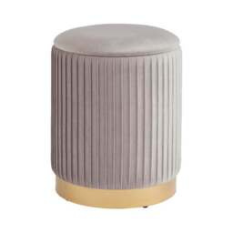 Esme Pleated Velvet Storage Footstool - thumbnail 4