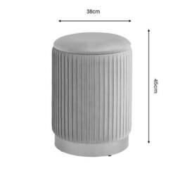 Esme Pleated Velvet Storage Footstool - thumbnail 6