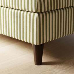 Zoe Pinstripe Fabric Square Storage Footstool - thumbnail 5