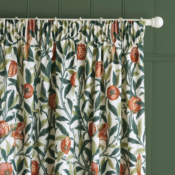 William Morris At Home Bird Pomegranate Pencil Pleat Curtains - image 1