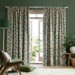 William Morris At Home Bird Pomegranate Pencil Pleat Curtains - thumbnail 2