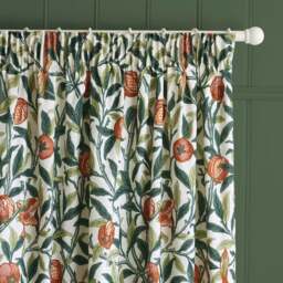 William Morris At Home Bird Pomegranate Pencil Pleat Curtains - thumbnail 1