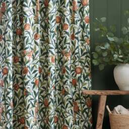 William Morris At Home Bird Pomegranate Pencil Pleat Curtains - thumbnail 3