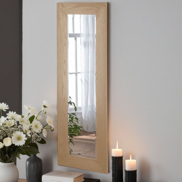 Yearn Oak Effect Narrow Full Length Wall Mirror - image 1