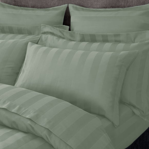 Hotel Stripe 230 Thread Count 100% Cotton Standard Pillowcase Pair
