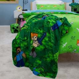 Minecraft Levels Fleece Blanket 100cm x 150cm - thumbnail 3