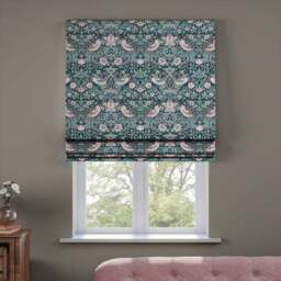 Strawberry Thief Velvet Made to Measure Roman Blind - thumbnail 4