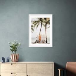 East End Prints Orange Surfboard Print by Sisi and Seb - thumbnail 1