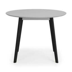 Casa 4 Seater Round Dining Table, Grey and Black - thumbnail 3
