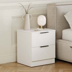 Hayes 2 Drawer Bedside Table - thumbnail 1