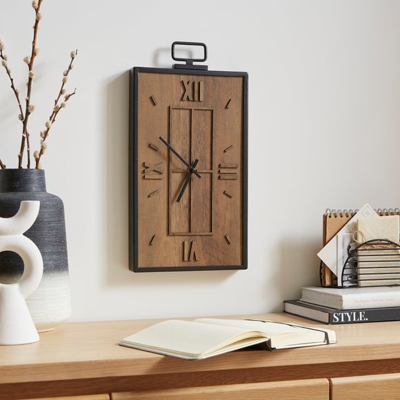 Fulton Industrial Rectangular Wall Clock - image 1