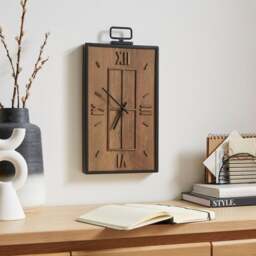 Fulton Industrial Rectangular Wall Clock - thumbnail 1