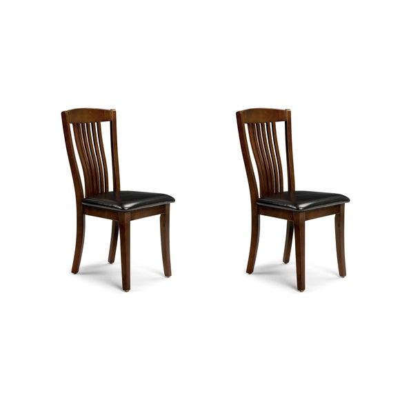 Canterbury Set of 2 Dining Chairs, Faux Leather - image 1