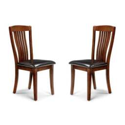 Canterbury Set of 2 Dining Chairs, Faux Leather - thumbnail 2