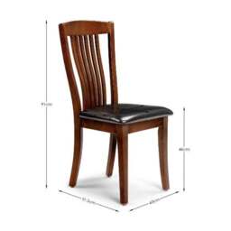 Canterbury Set of 2 Dining Chairs, Faux Leather - thumbnail 5