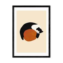 East End Prints Sleeping Cat Print by Sifa Mustafa - thumbnail 2
