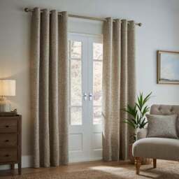 Lorna Boucle Thermal Eyelet Curtains - thumbnail 2