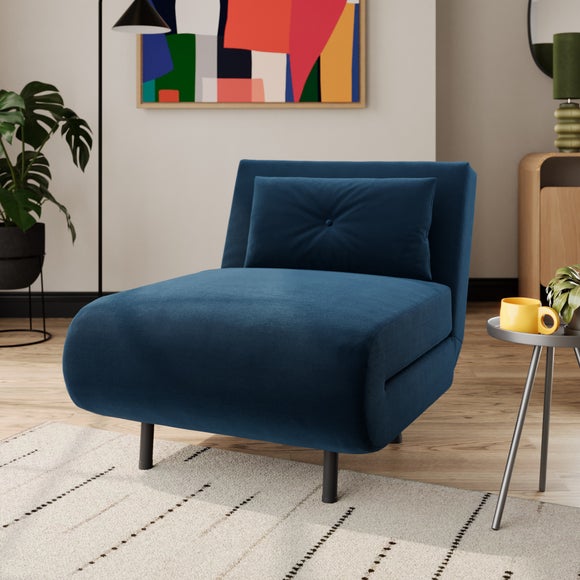 Phoebe Velvet Single Chair Bed - image 1