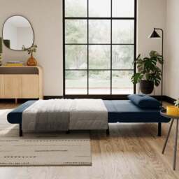 Phoebe Velvet Single Chair Bed - thumbnail 3
