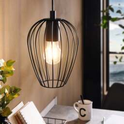 EGLO Newtown Vintage Caged Hanging Pendant Light - thumbnail 1