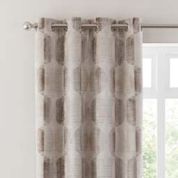 Orion Cut Velvet Eyelet Curtains - thumbnail 1