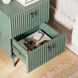 Elsie 2 Drawer Bedside Table - thumbnail 3