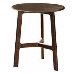 Mabie Walnut Round Side Table - thumbnail 2