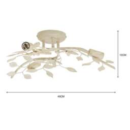Chantelle Floral 3 Light Flush Ceiling Light - thumbnail 6