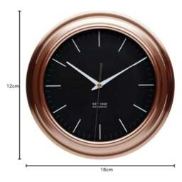 Copper-Effect Modern Analogue Wall Clock - thumbnail 4