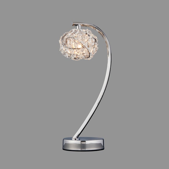 Cecilie Chrome and Glass Table Lamp - image 1