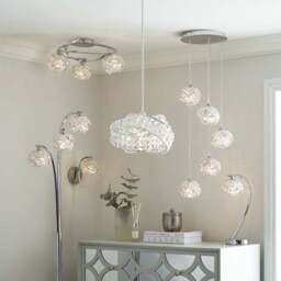 Cecilie Chrome and Glass Table Lamp - thumbnail 2