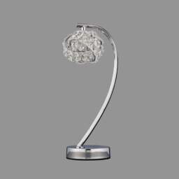Cecilie Chrome and Glass Table Lamp - thumbnail 3