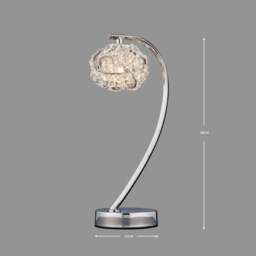Cecilie Chrome and Glass Table Lamp - thumbnail 5