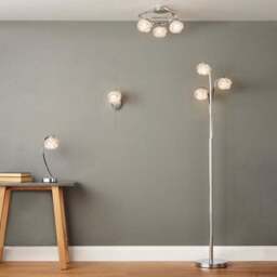 Cecilie Chrome and Glass Table Lamp - thumbnail 6