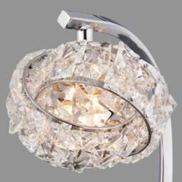 Cecilie Chrome and Glass Table Lamp - thumbnail 4