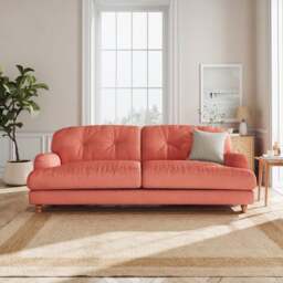 Martha Matte Plush Velvet 4 Seater Sofa - thumbnail 1