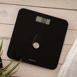 Salter Black Eco Power Bathroom Scale - thumbnail 1